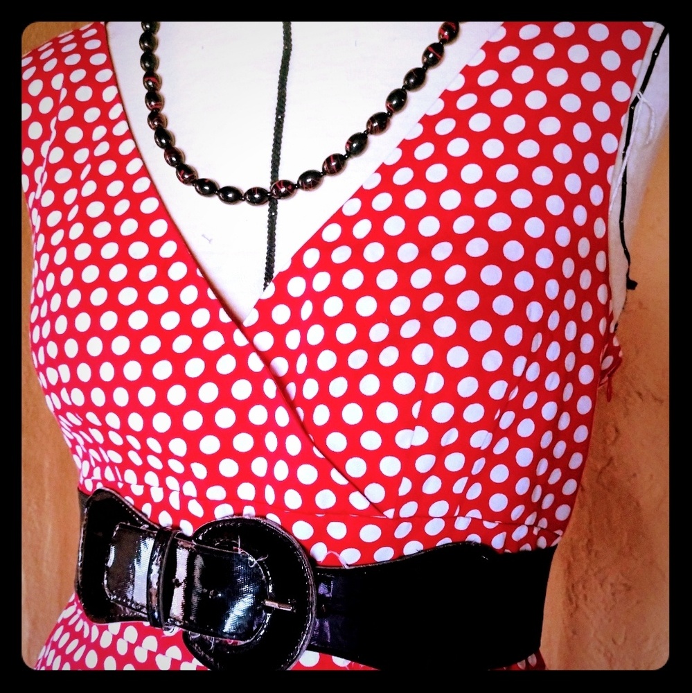 Red & White Polka Dot Dress